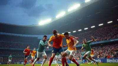 Ecuador forward, mid-30s, dark hair, intense expression, waist-up shot, wearing the yellow home jersey with blue sleeves...